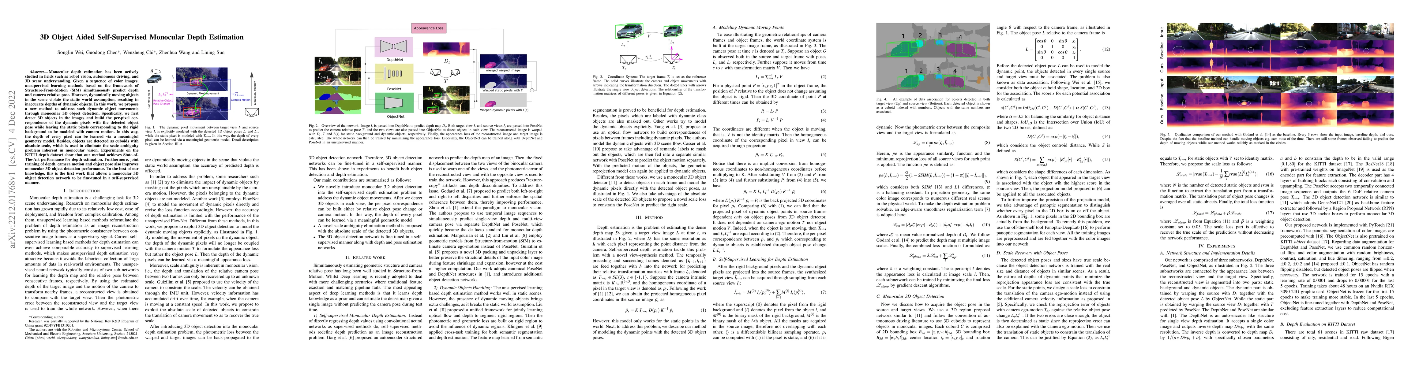 Thumbnail for 3D Object Aided Self-Supervised Monocular Depth Estimation