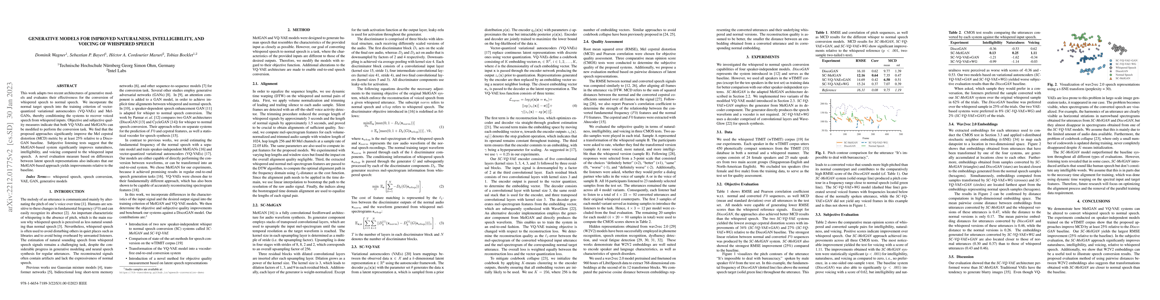 Thumbnail for Generative Models for Improved Naturalness, Intelligibility, and Voicing
  of Whispered Speech