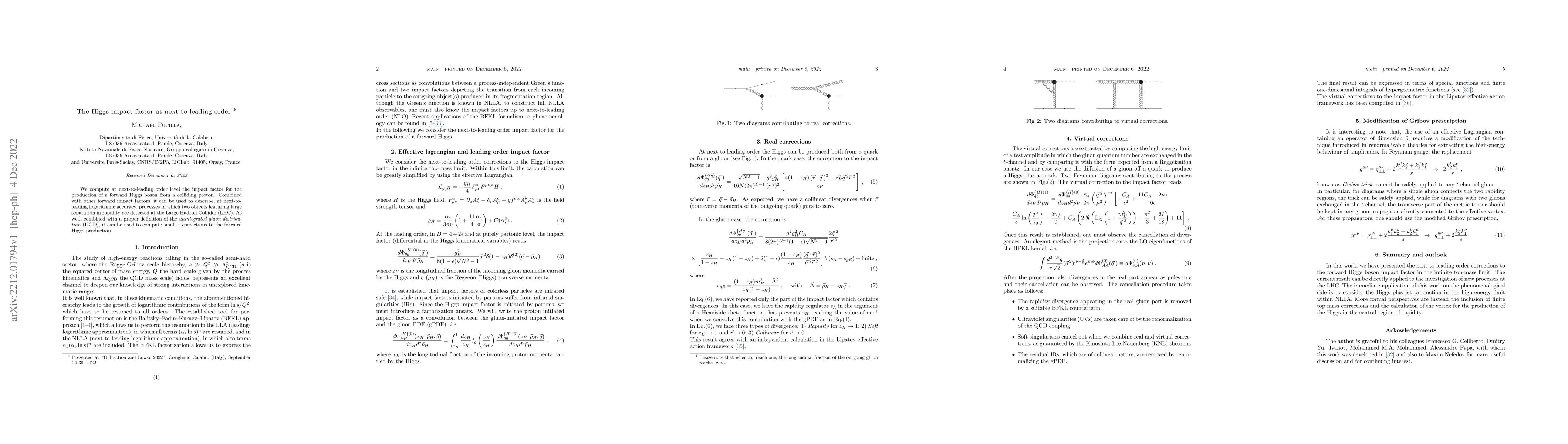 Thumbnail for The Higgs impact factor at next-to-leading order