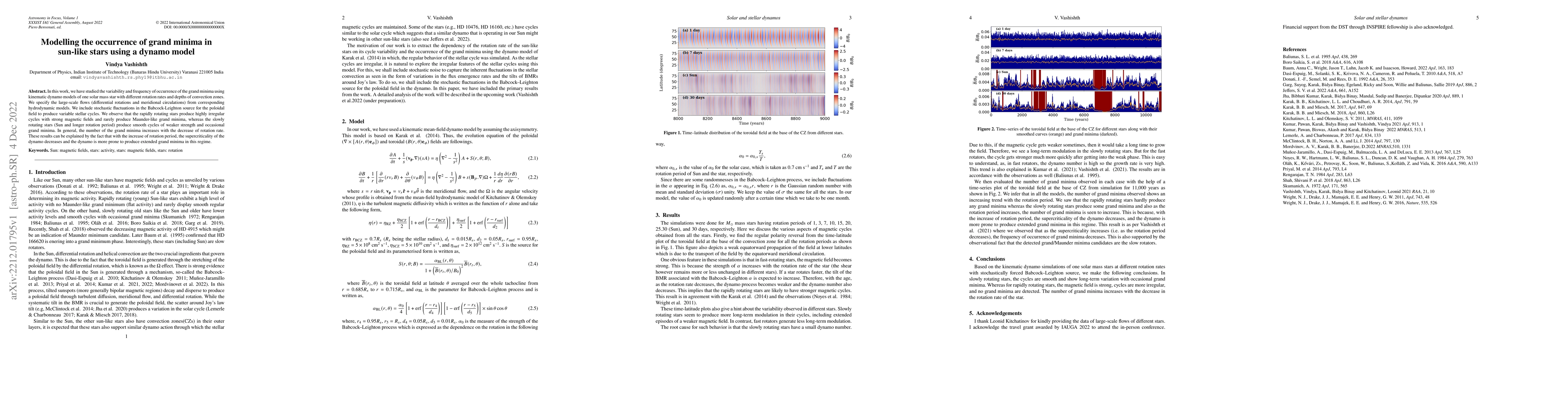 Thumbnail for Modelling the occurrence of grand minima in sun-like stars using a
  dynamo model