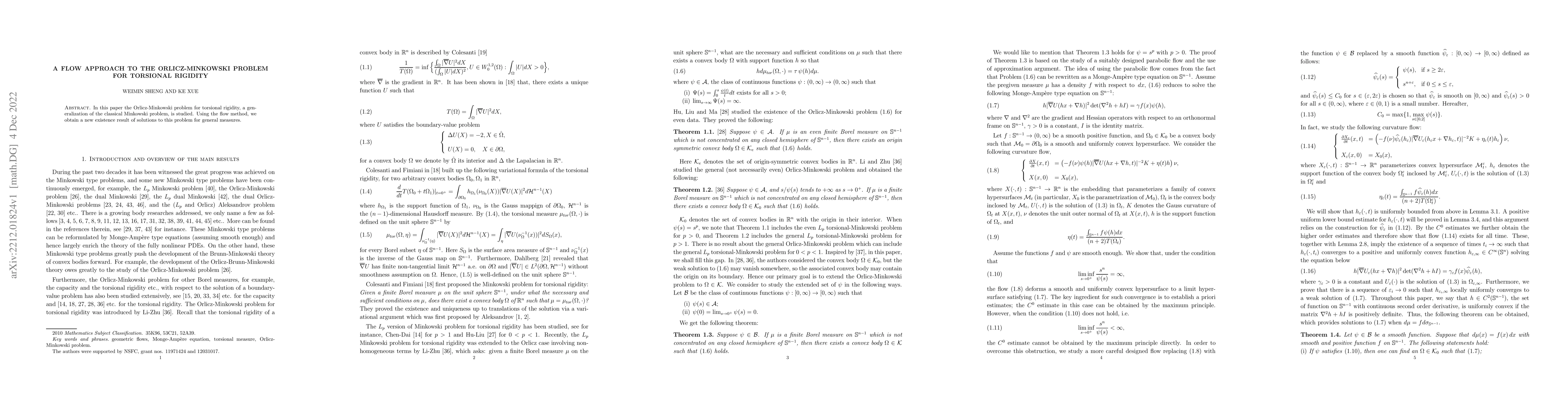 Thumbnail for A flow approach to the Orlicz-Minkowski problem for torsional rigidity