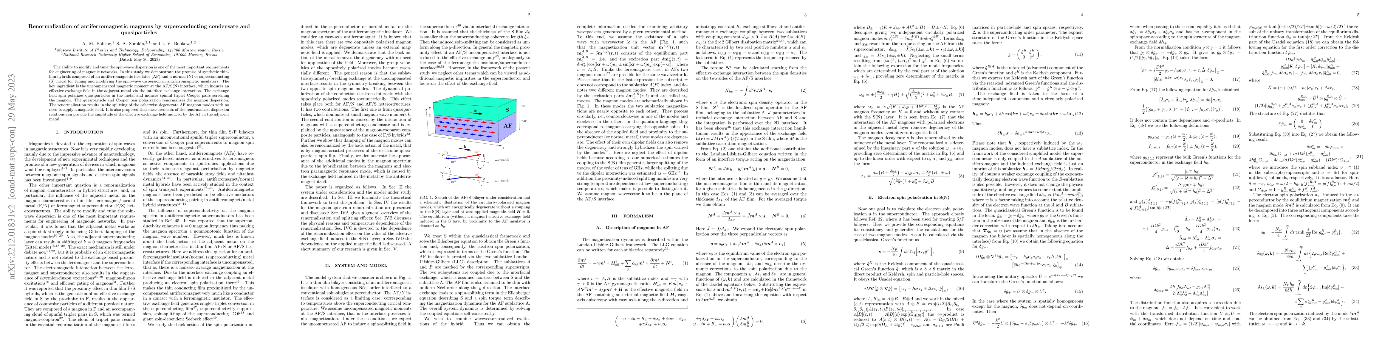 Thumbnail for Renormalization of antiferromagnetic magnons by superconducting
  condensate and quasiparticles