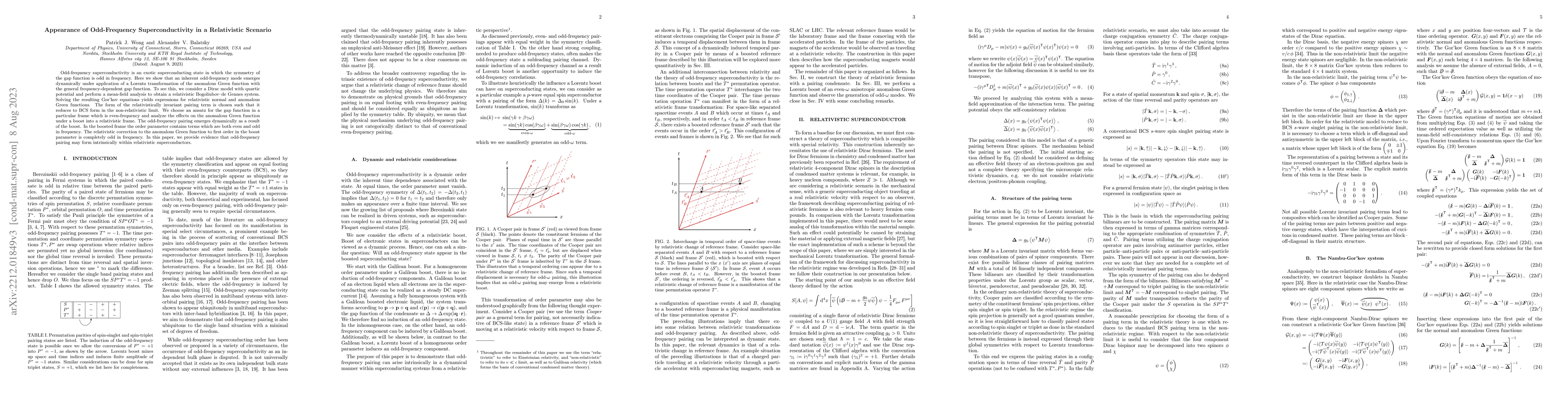 Thumbnail for Appearance of Odd-Frequency Superconductivity in a Relativistic Scenario