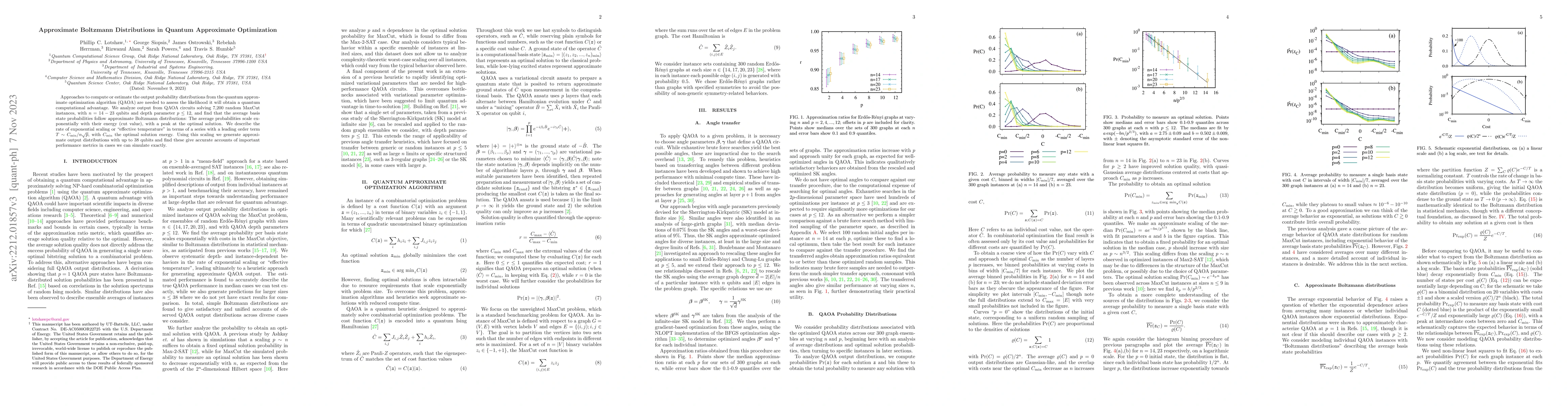 Thumbnail for Approximate Boltzmann Distributions in Quantum Approximate Optimization