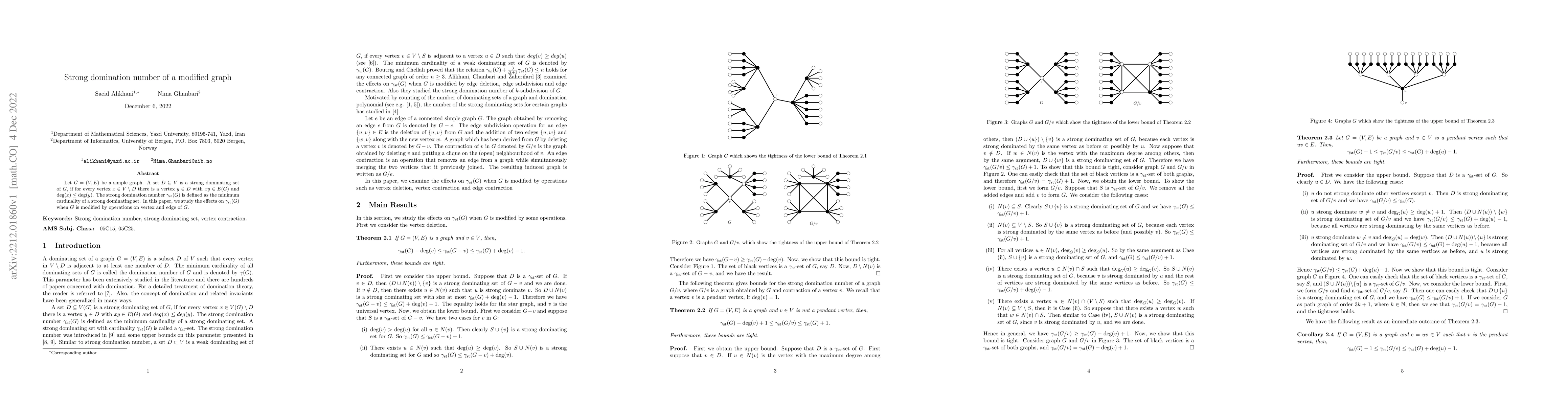 Thumbnail for Strong domination number of a modified graph