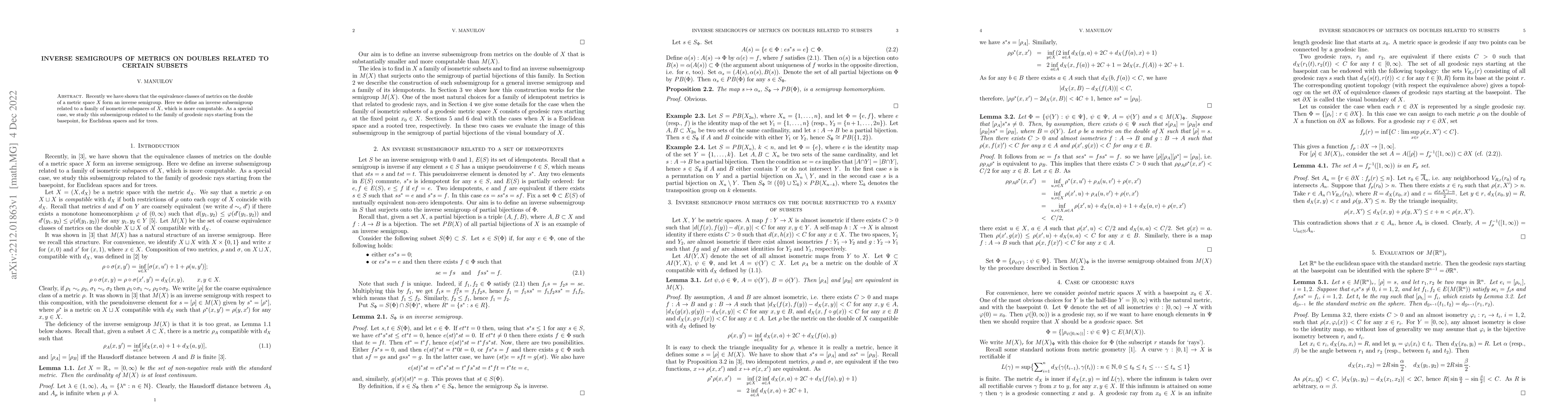 Thumbnail for Inverse semigroups of metrics on doubles related to certain subsets