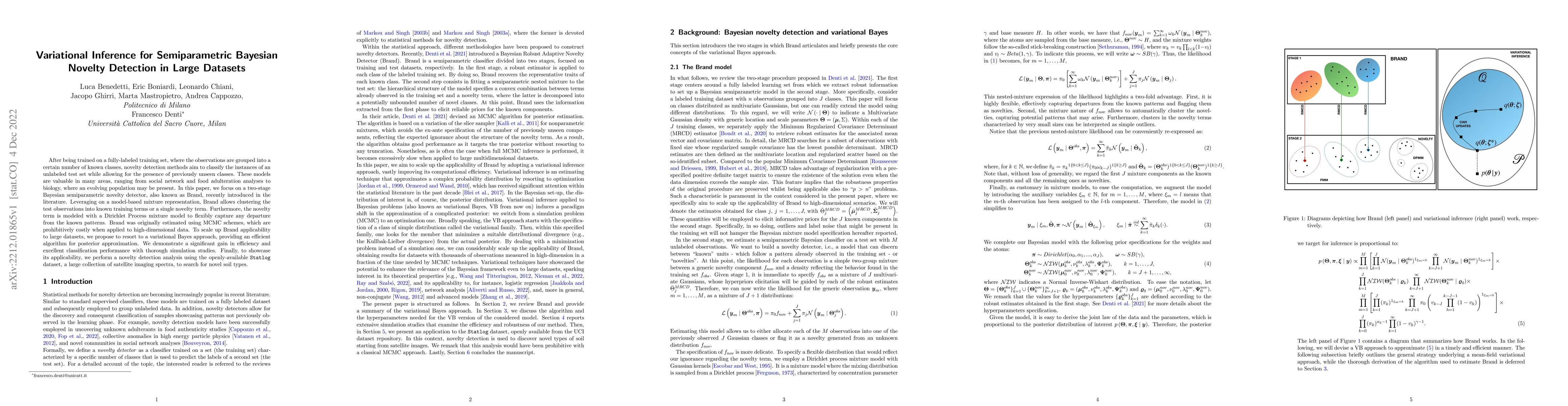 Thumbnail for Variational Inference for Semiparametric Bayesian Novelty Detection in
  Large Datasets