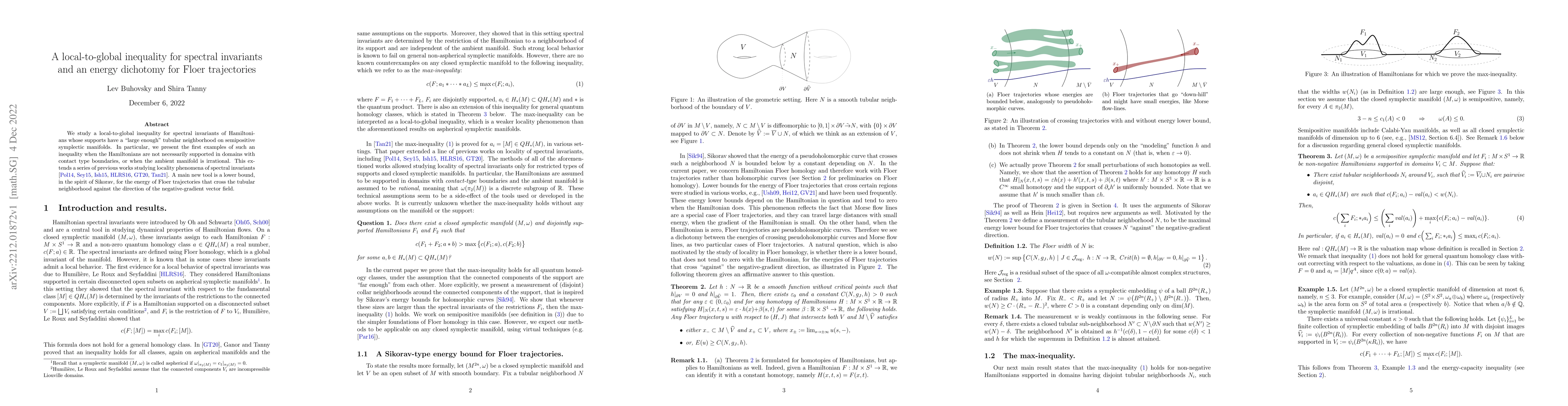 Thumbnail for A local-to-global inequality for spectral invariants and an energy
  dichotomy for Floer trajectories