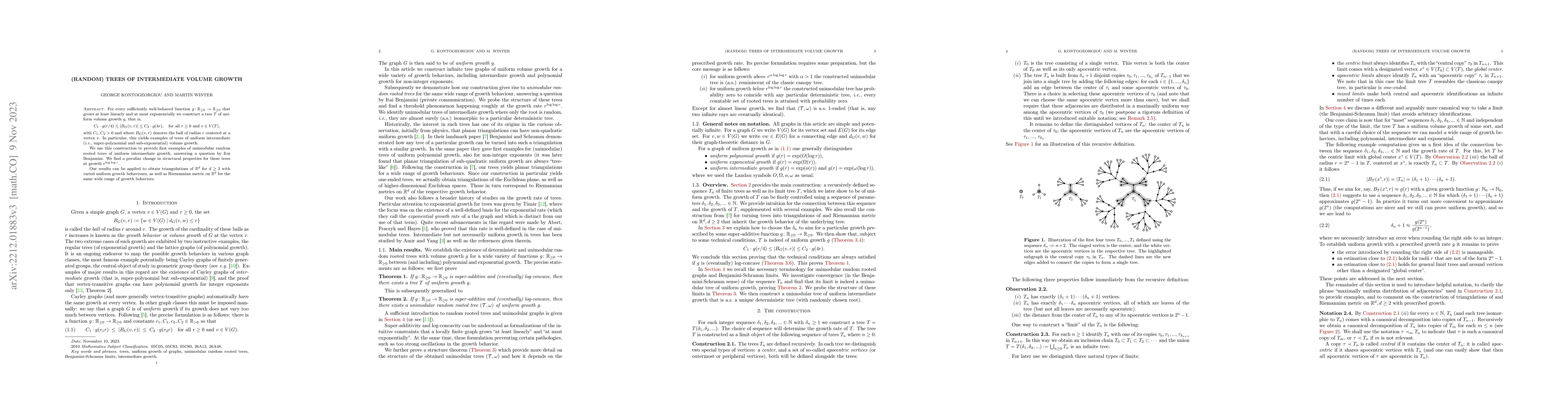 Thumbnail for (Random) Trees of Intermediate Uniform Growth