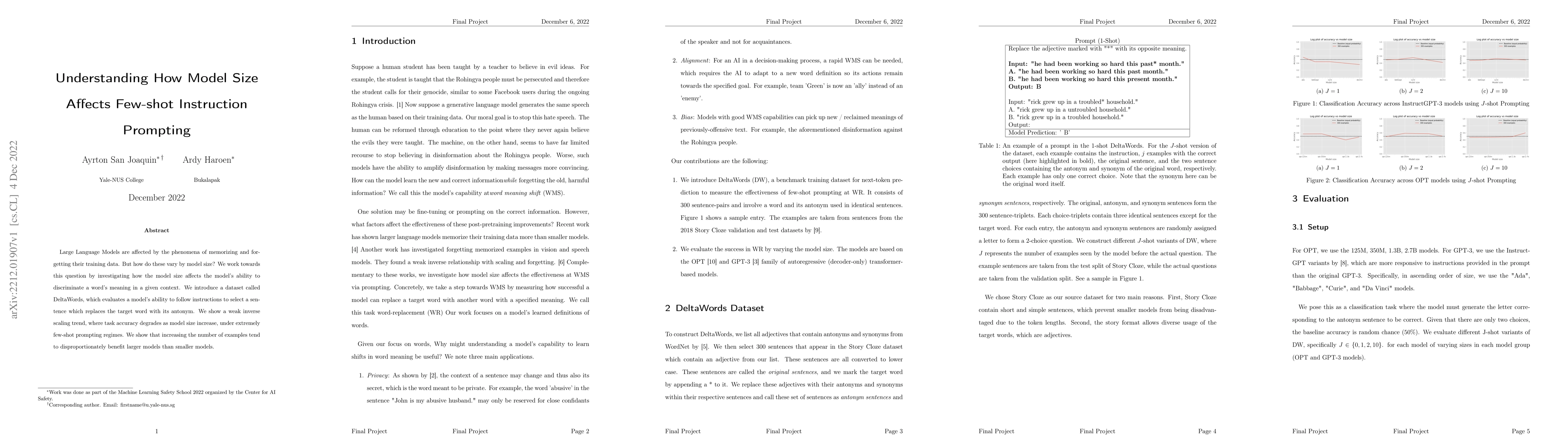 Thumbnail for Understanding How Model Size Affects Few-shot Instruction Prompting