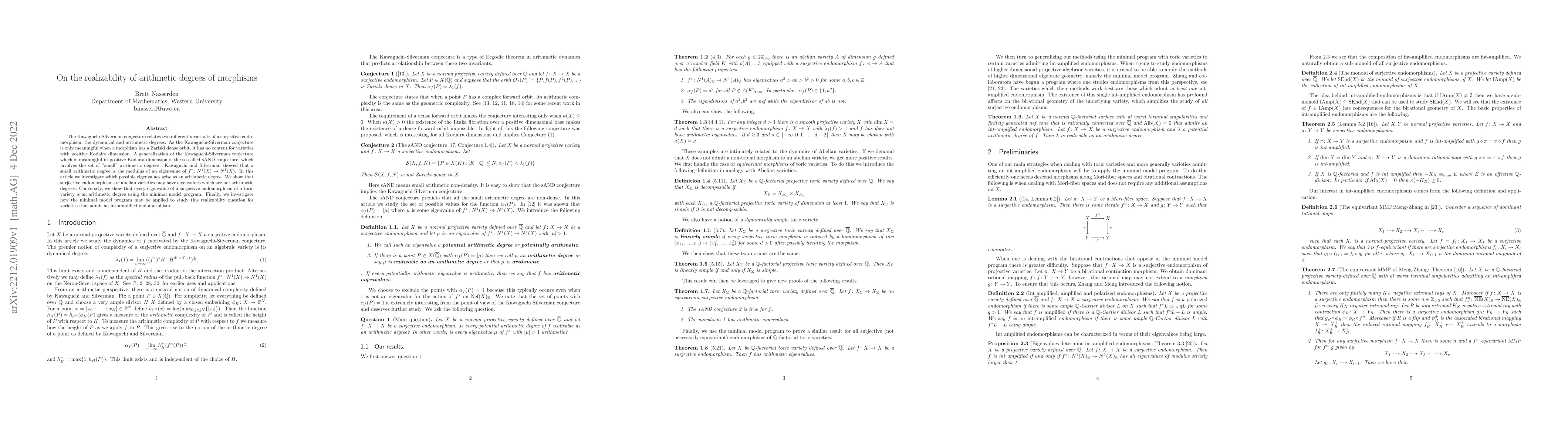 Thumbnail for On the realizability of arithmetic degrees of morphisms