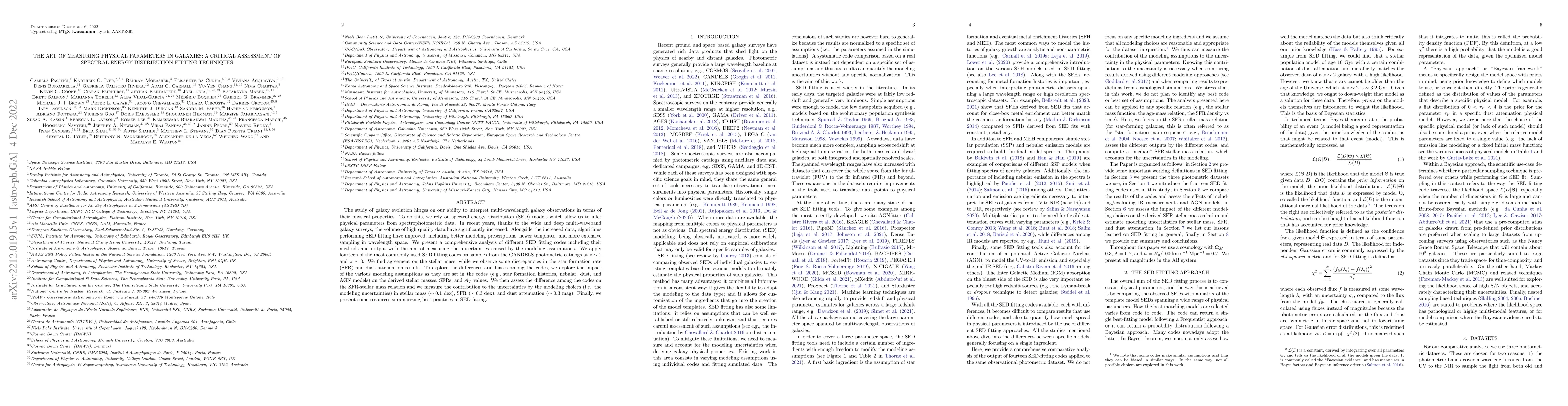 Thumbnail for The Art of Measuring Physical Parameters in Galaxies: A Critical
  Assessment of Spectral Energy Distribution Fitting Techniques