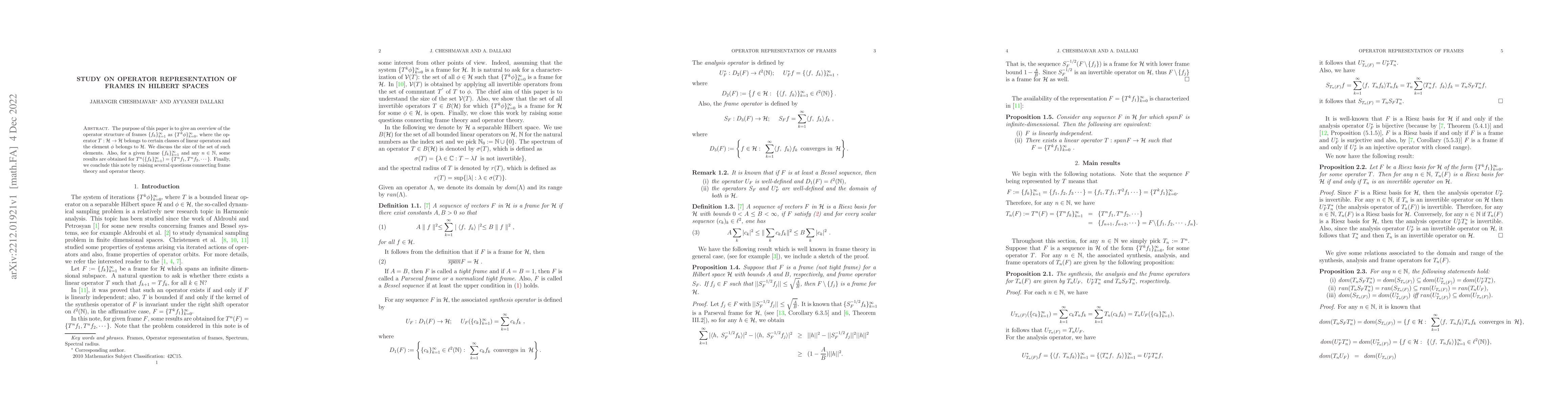 Thumbnail for Study on operator representation of frames in Hilbert spaces