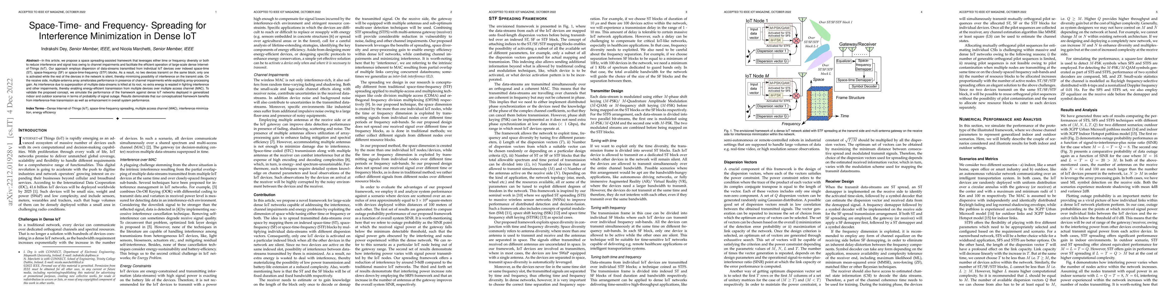 Thumbnail for Space-Time- and Frequency- Spreading for Interference Minimization in
  Dense IoT