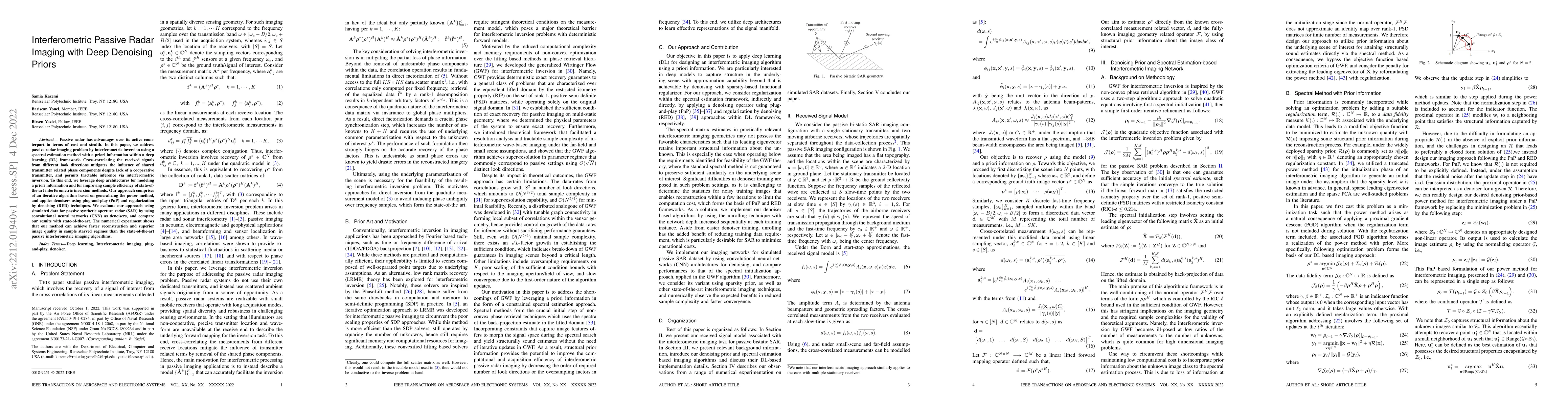 Thumbnail for Interferometric Passive Radar Imaging with Deep Denoising Priors