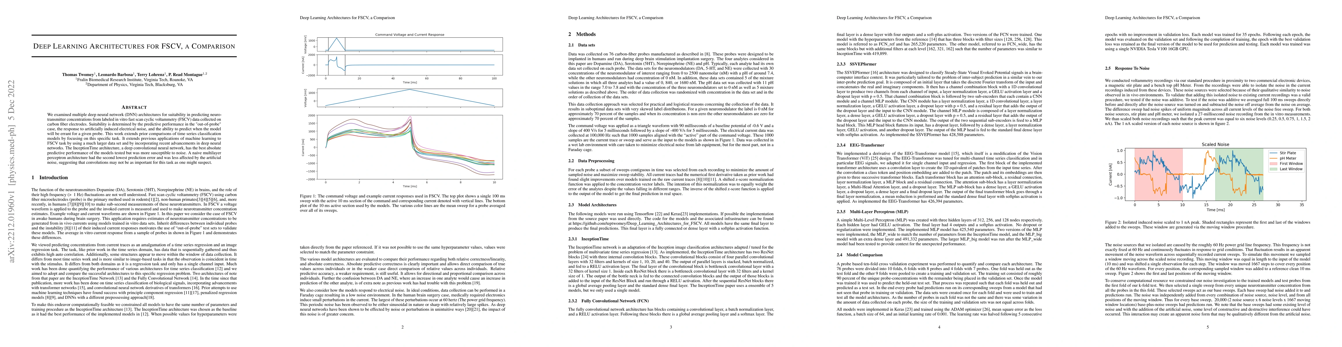 Thumbnail for Deep Learning Architectures for FSCV, a Comparison