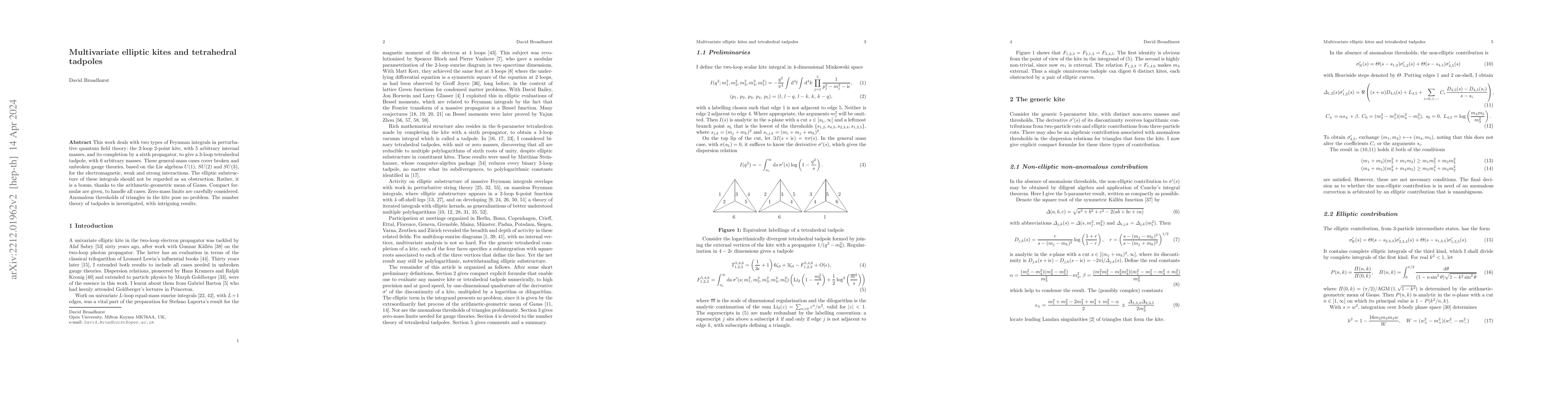 Thumbnail for Multivariate elliptic kites and tetrahedral tadpoles