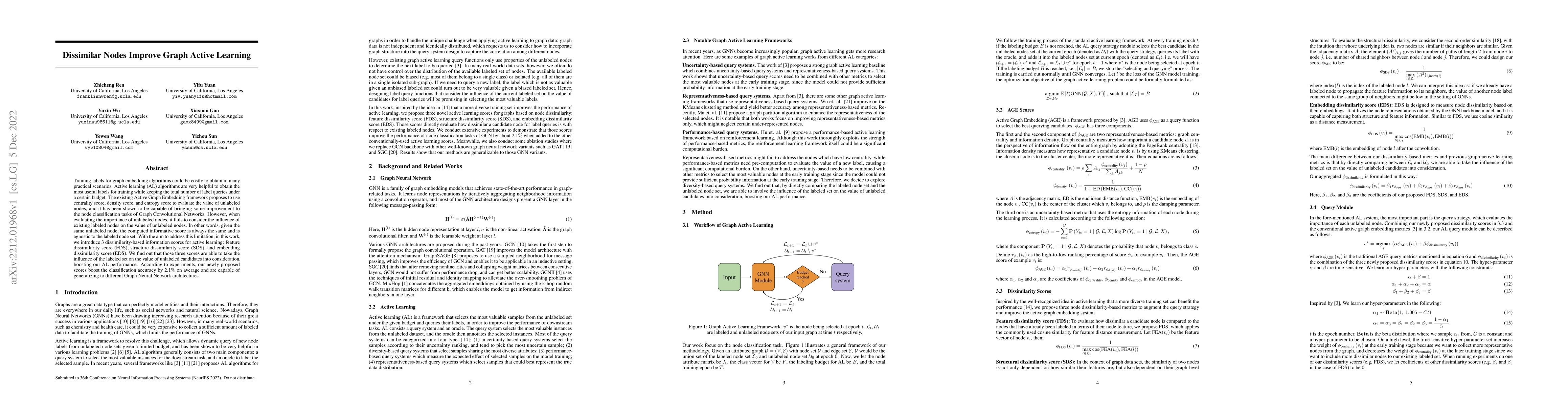 Thumbnail for Dissimilar Nodes Improve Graph Active Learning