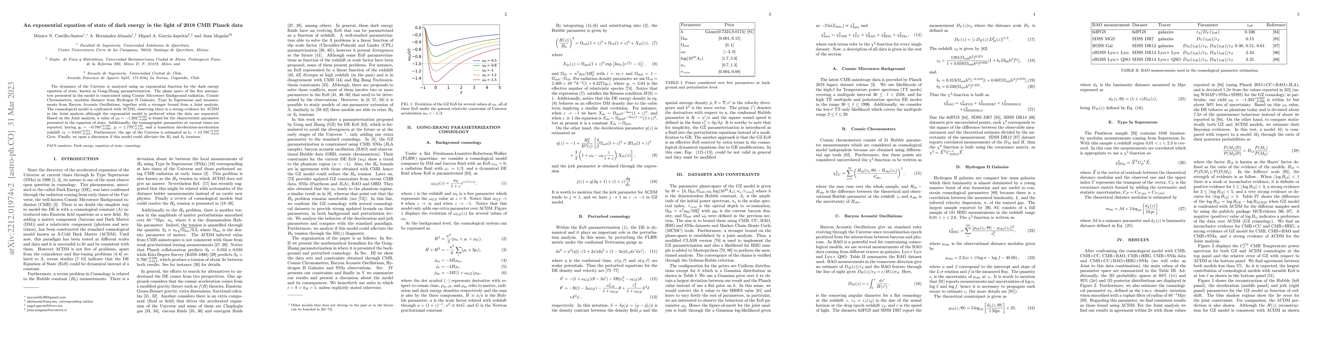 Thumbnail for An exponential equation of state of dark energy in the light of 2018 CMB
  Planck data