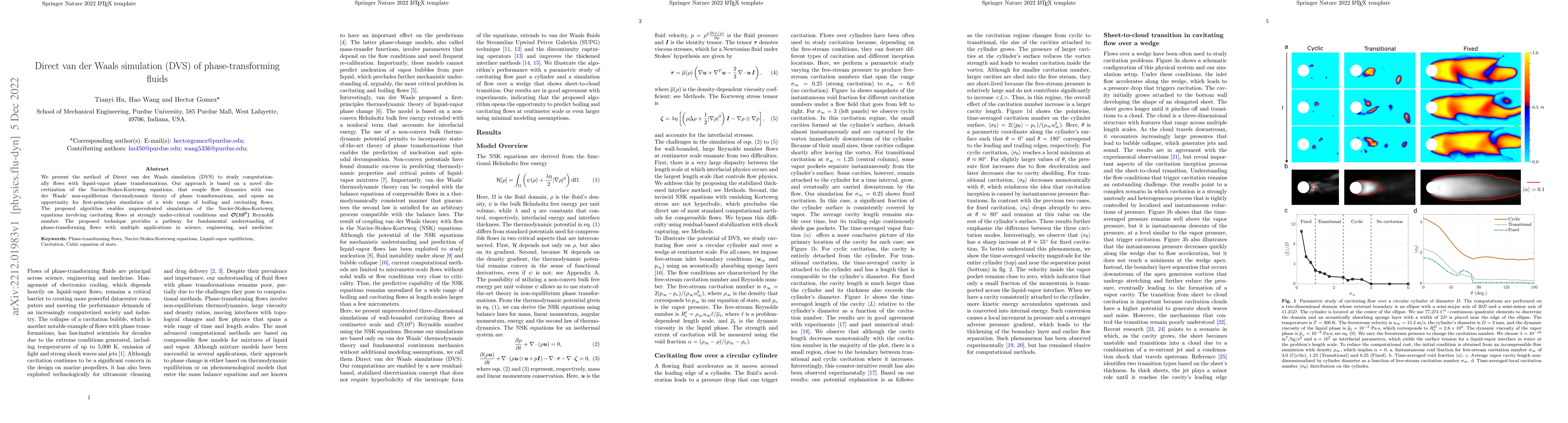 Thumbnail for Direct van der Waals simulation (DVS) of phase-transforming fluids