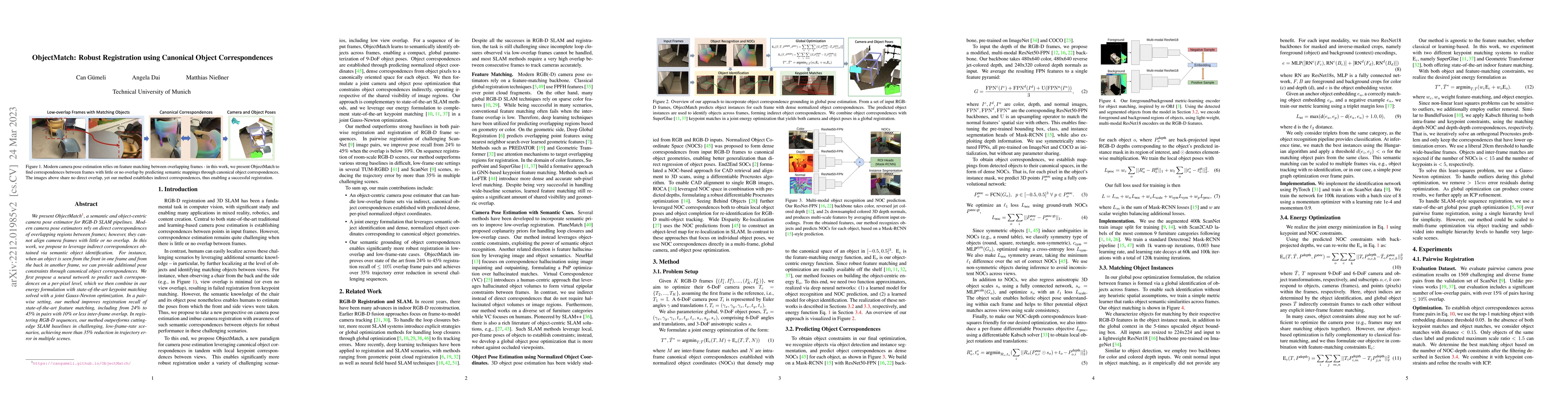 Thumbnail for ObjectMatch: Robust Registration using Canonical Object Correspondences