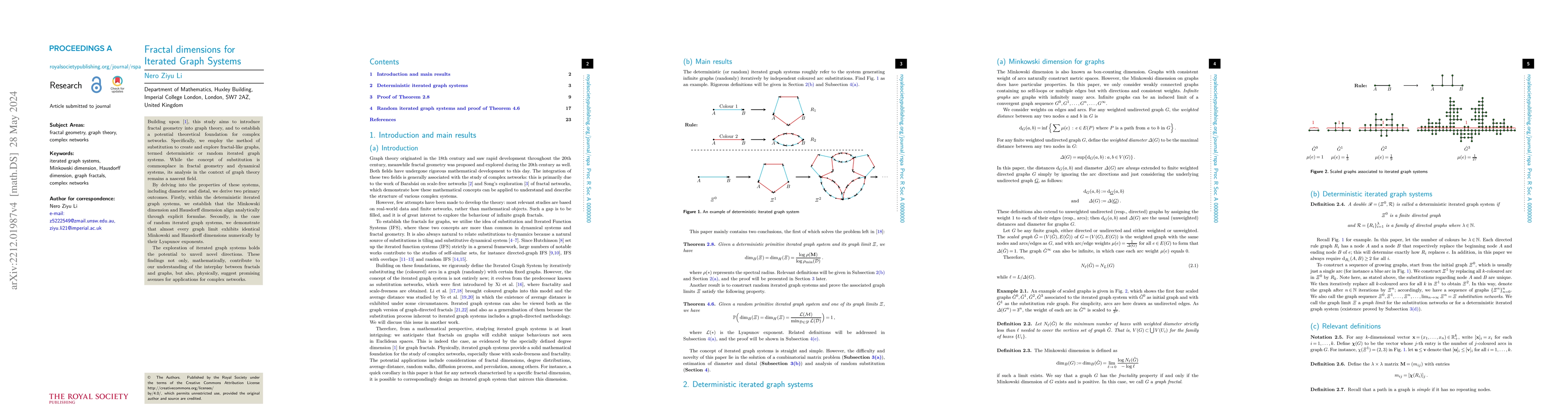 Thumbnail for Fractal dimensions for Iterated Graph Systems