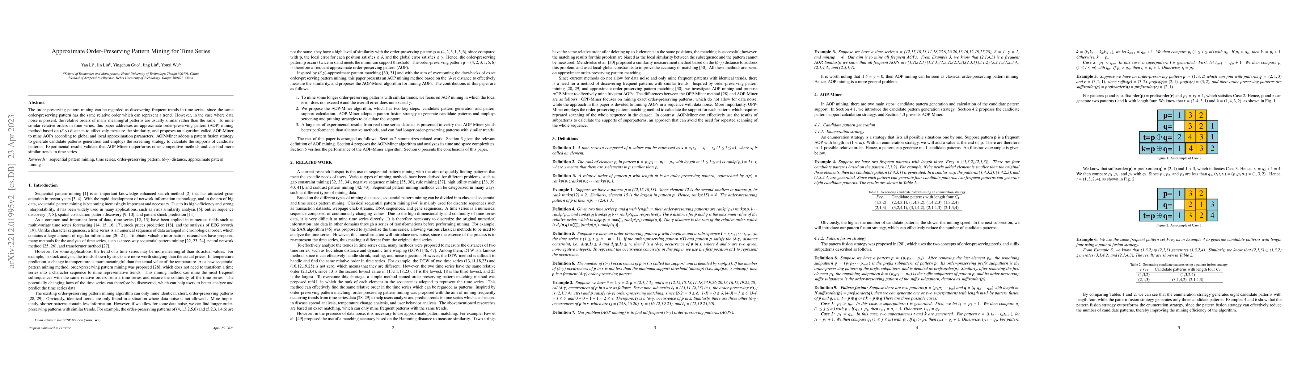 Thumbnail for Approximate Order-Preserving Pattern Mining for Time Series