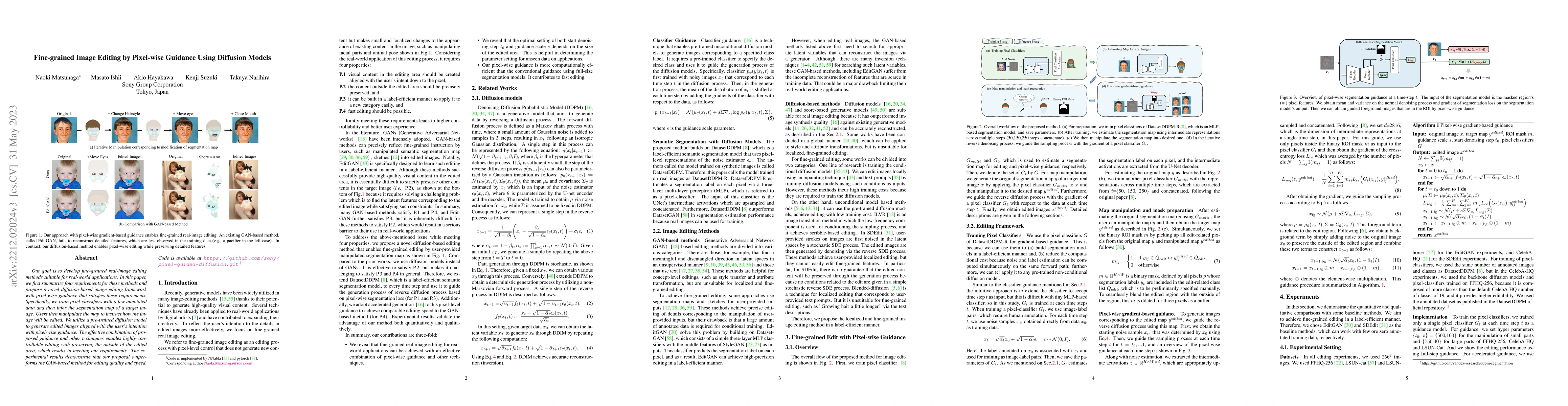 Thumbnail for Fine-grained Image Editing by Pixel-wise Guidance Using Diffusion Models