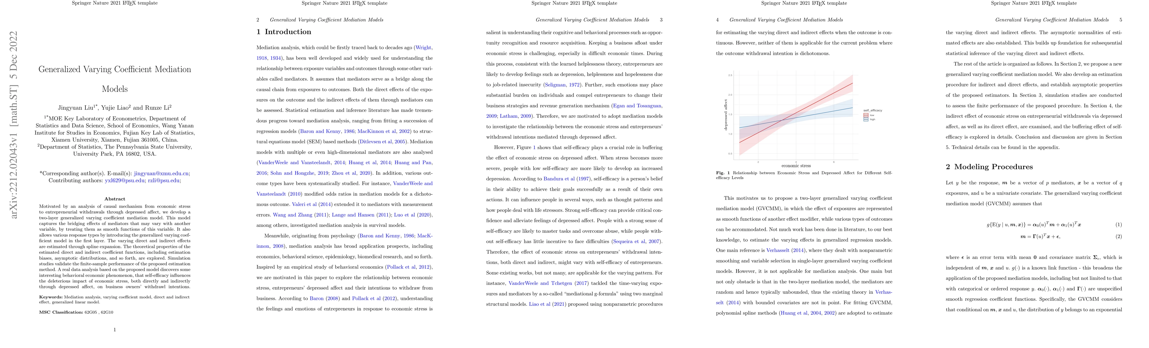 Thumbnail for Generalized Varying Coefficient Mediation Models