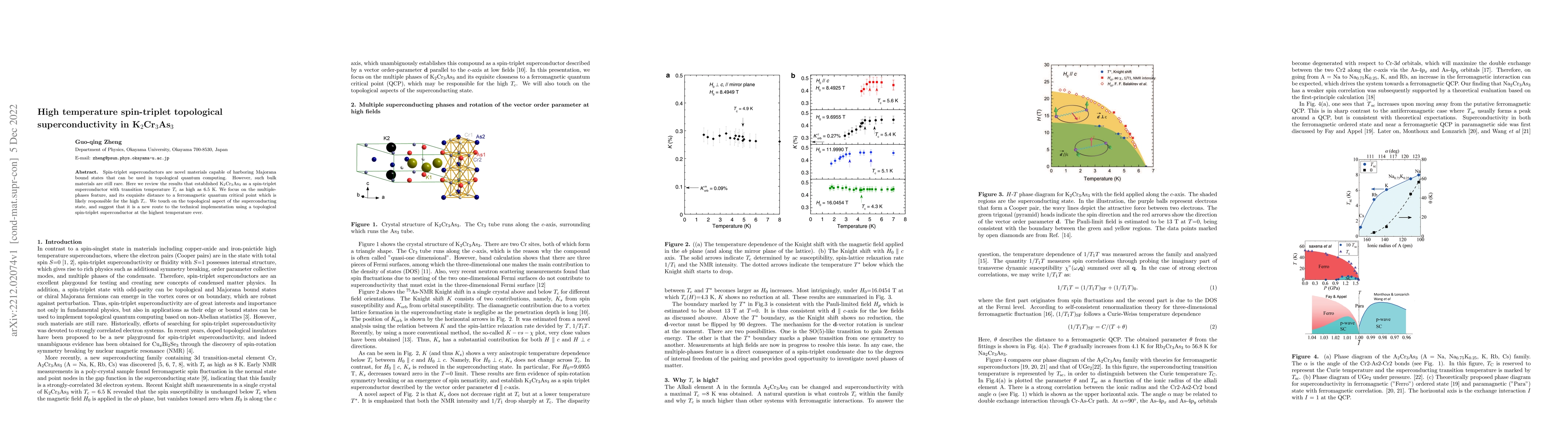 Thumbnail for High temperature spin-triplet topological superconductivity in K2Cr3As3