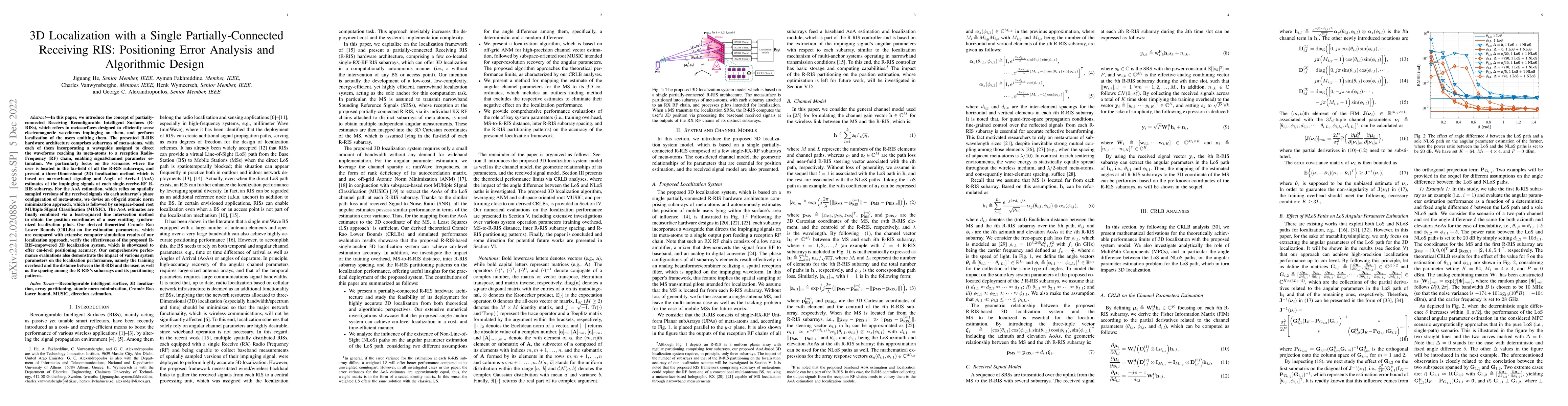Thumbnail for 3D Localization with a Single Partially-Connected Receiving RIS:
  Positioning Error Analysis and Algorithmic Design