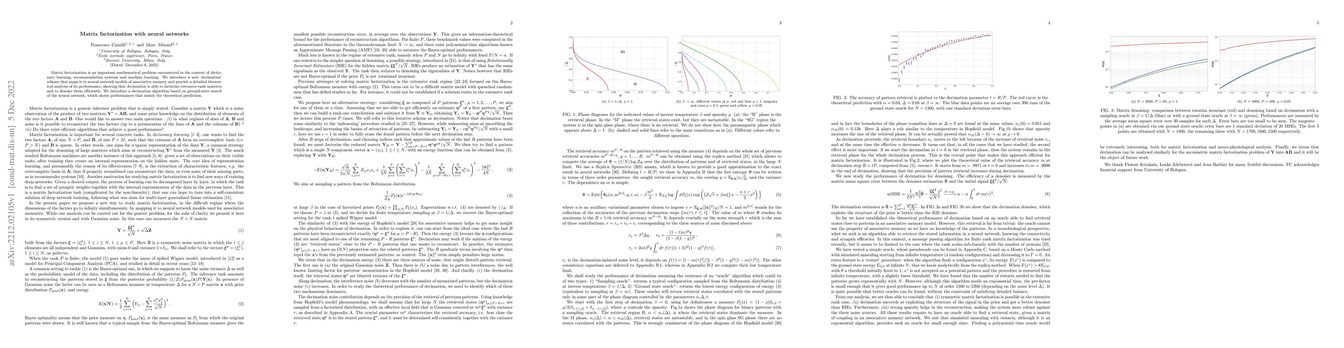 Thumbnail for Matrix factorization with neural networks