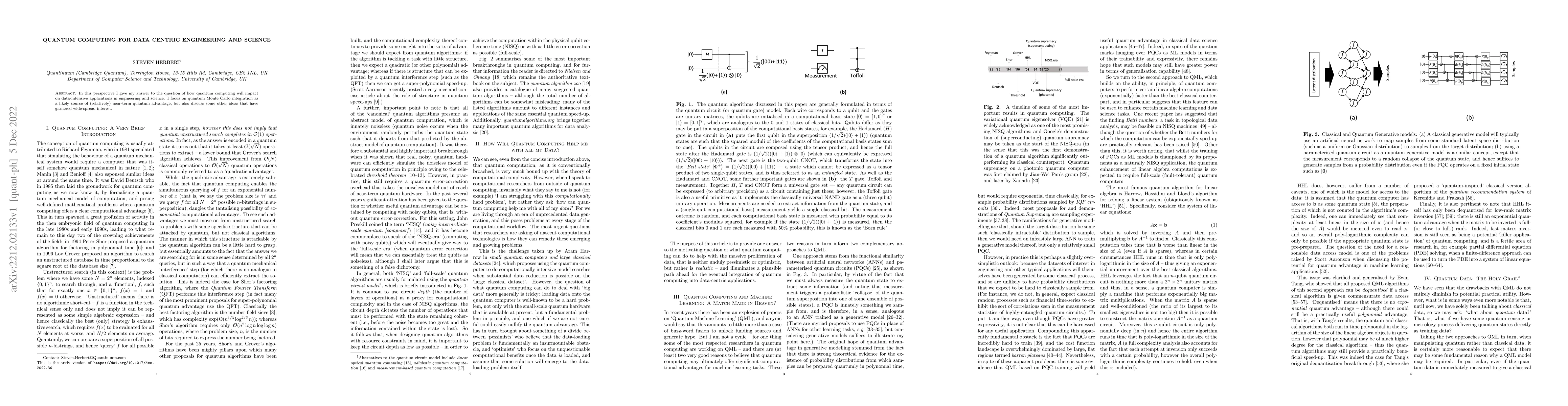 Thumbnail for Quantum Computing for Data Centric Engineering and Science
