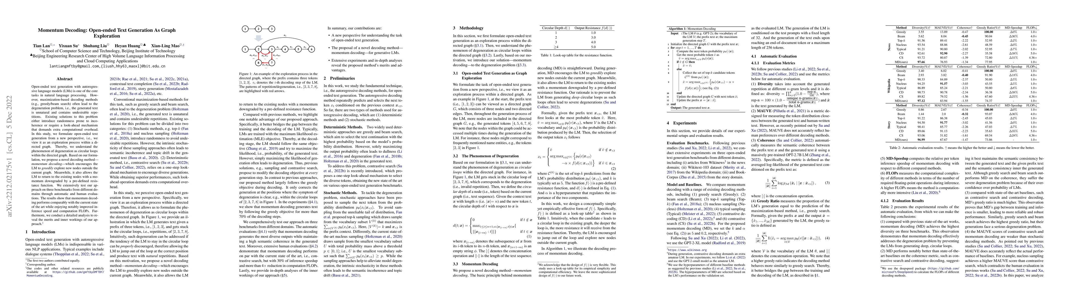 Thumbnail for Momentum Decoding: Open-ended Text Generation As Graph Exploration