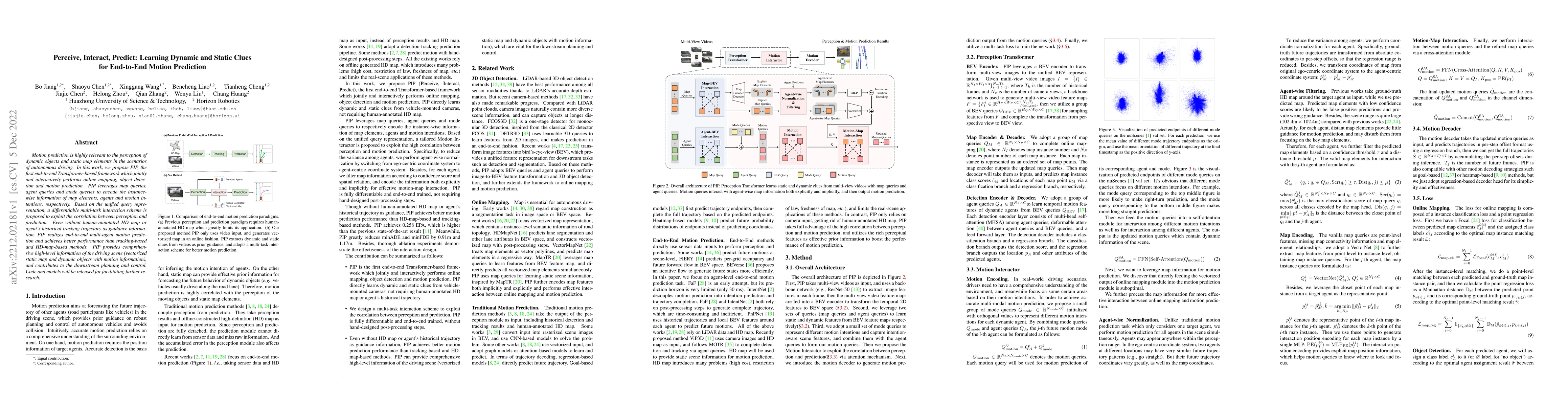 Thumbnail for Perceive, Interact, Predict: Learning Dynamic and Static Clues for
  End-to-End Motion Prediction