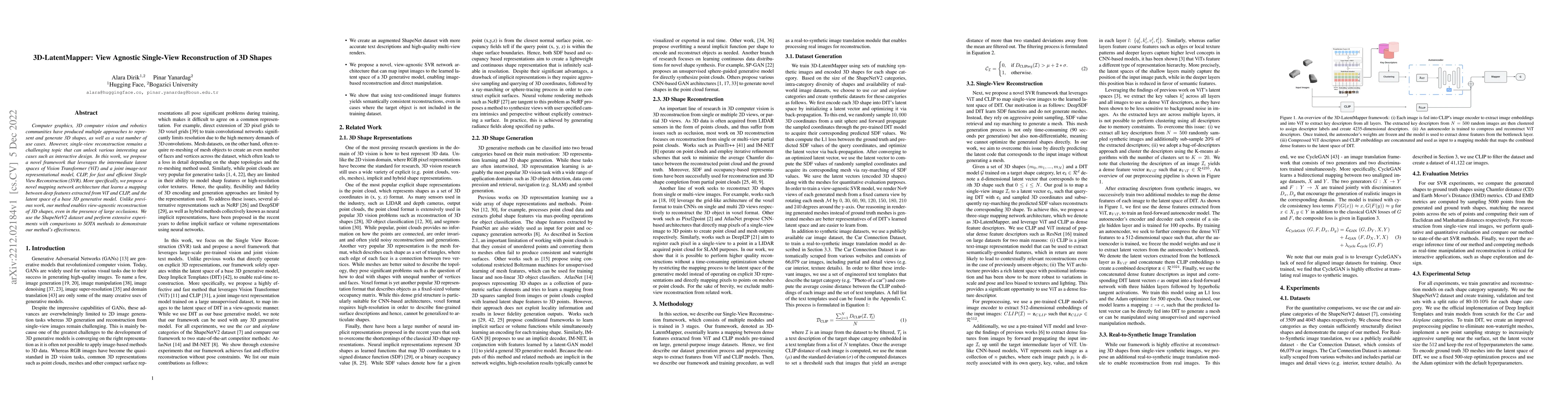 Thumbnail for 3D-LatentMapper: View Agnostic Single-View Reconstruction of 3D Shapes