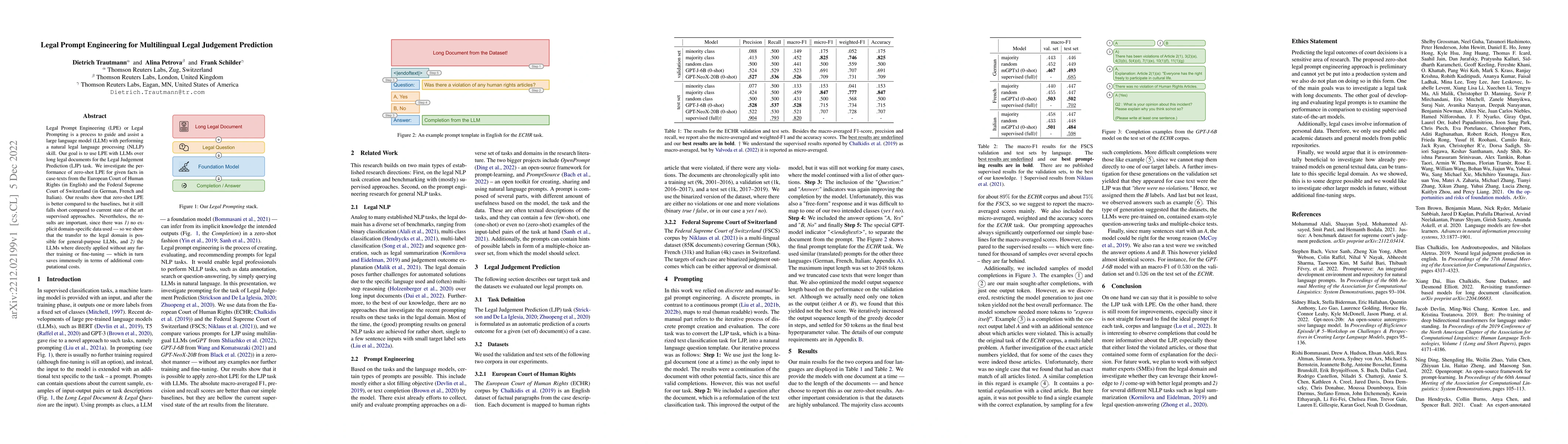 Thumbnail for Legal Prompt Engineering for Multilingual Legal Judgement Prediction