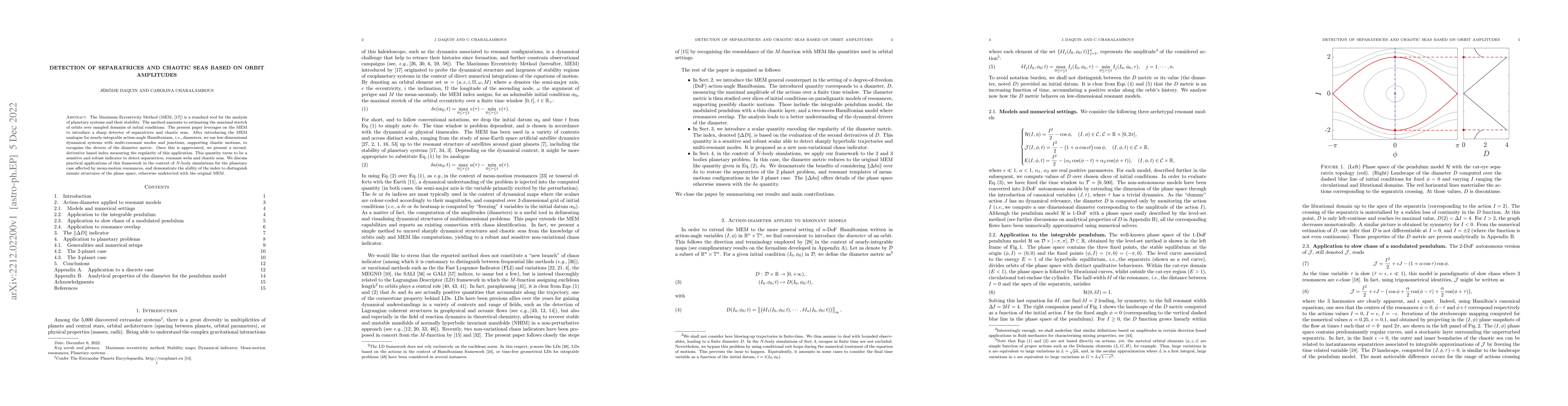 Thumbnail for Detection of separatrices and chaotic seas based on orbit amplitudes