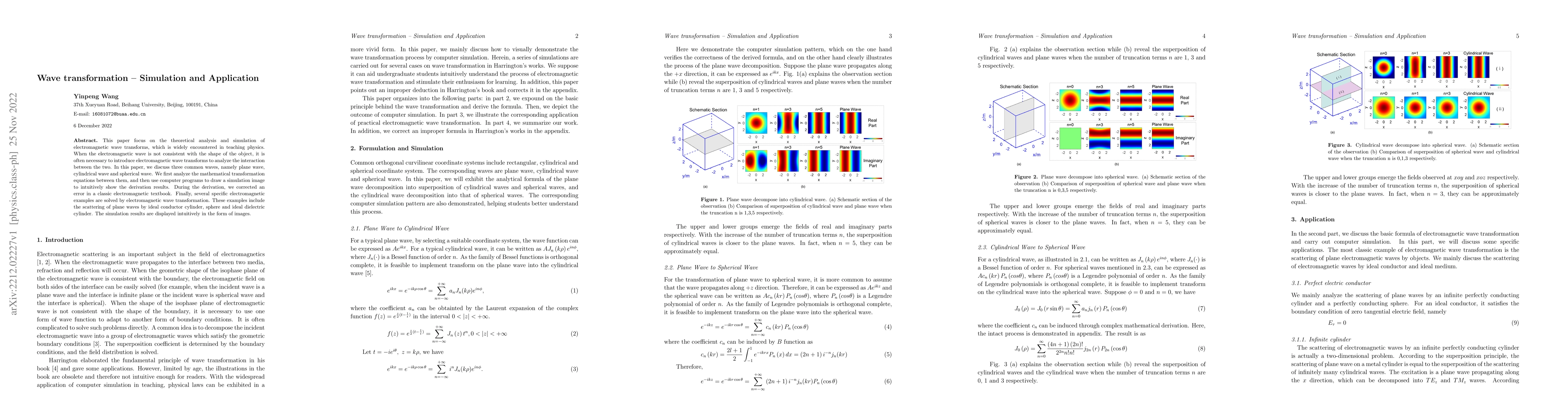 Thumbnail for Wave transformation -- Simulation and Application