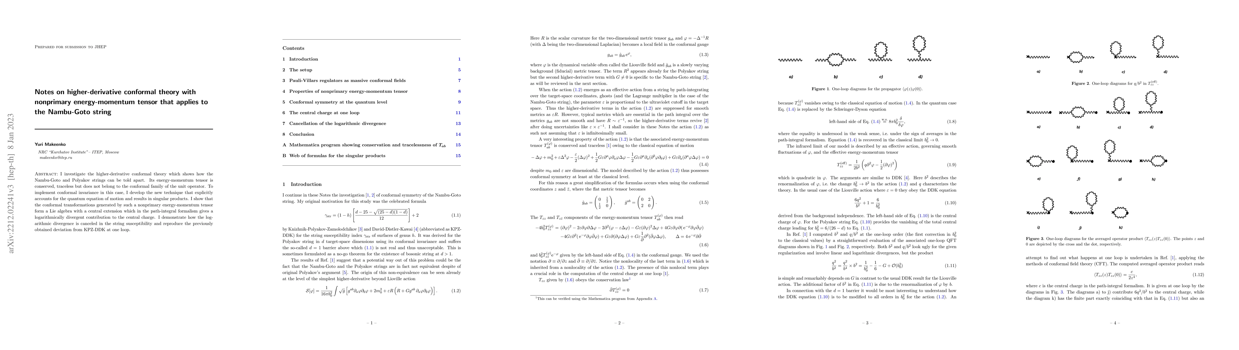 Thumbnail for Notes on conformal theory with nonprimary energy-momentum tensor that
  applies to the Nambu-Goto string