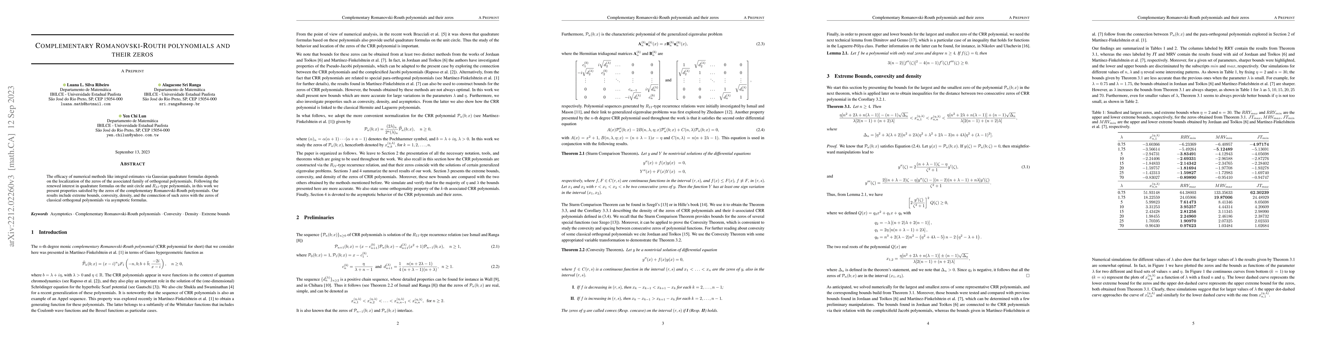 Thumbnail for Complementary Romanovski-Routh polynomials and their zeros