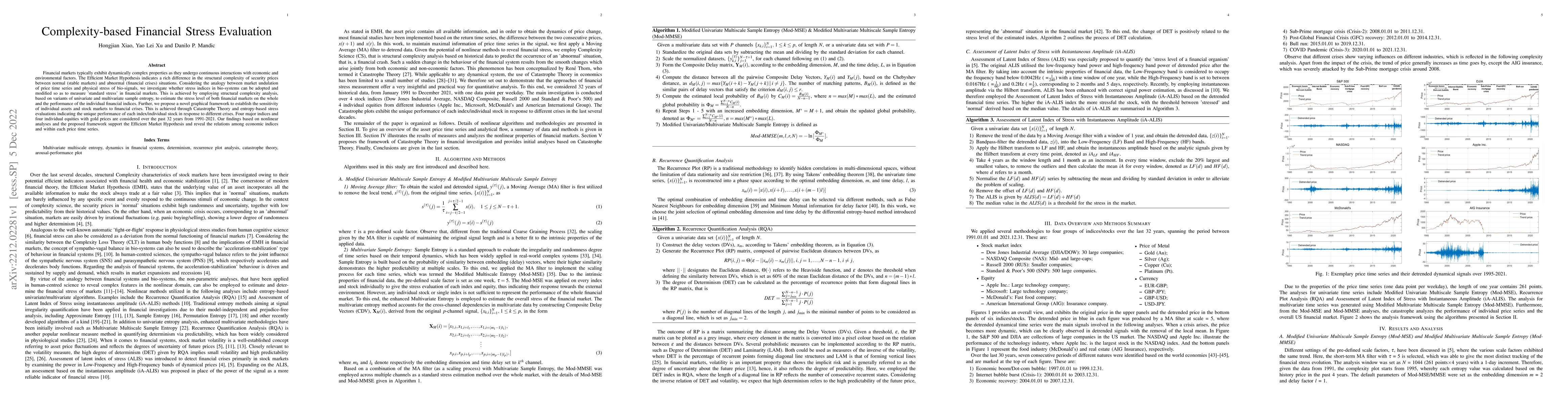 Thumbnail for Complexity-based Financial Stress Evaluation