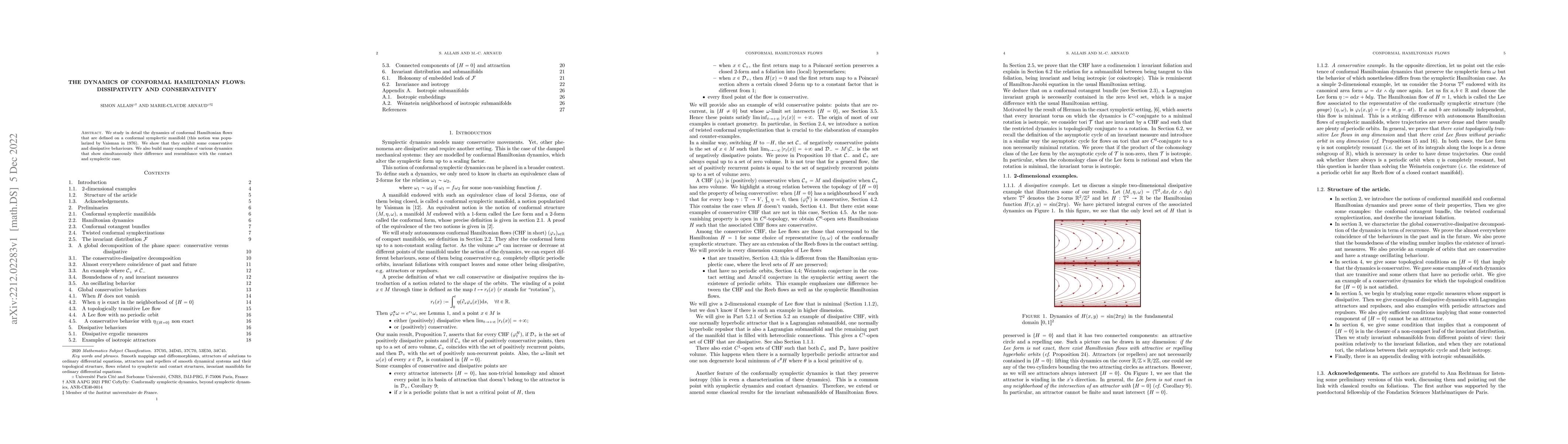 Thumbnail for The dynamics of conformal Hamiltonian flows: dissipativity and
  conservativity