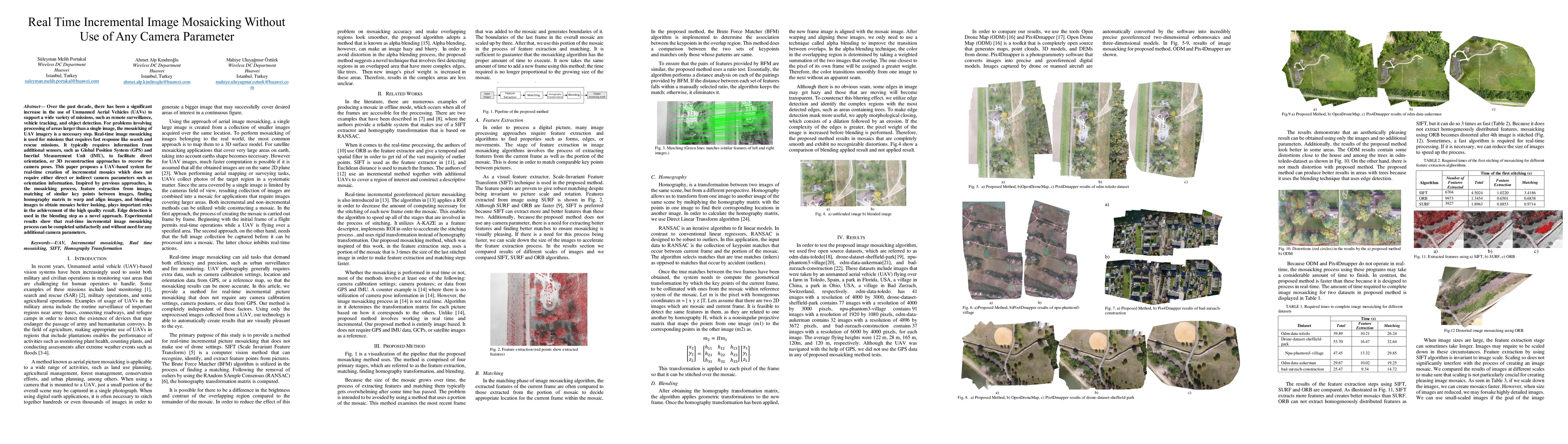 Thumbnail for Real Time Incremental Image Mosaicking Without Use of Any Camera
  Parameter