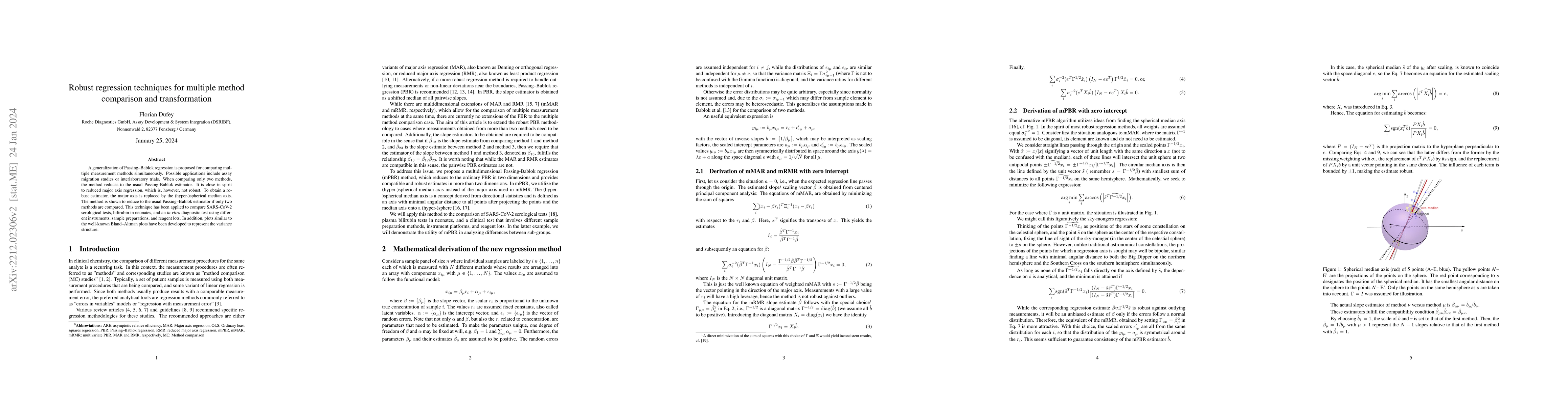 Thumbnail for Robust multiple method comparison and transformation
