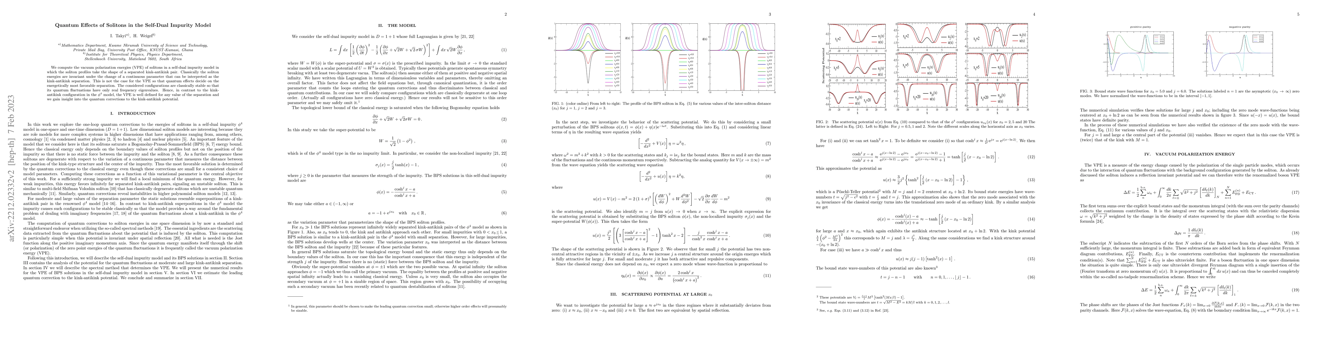 Thumbnail for Quantum Effects of Solitons in the Self-Dual Impurity Model