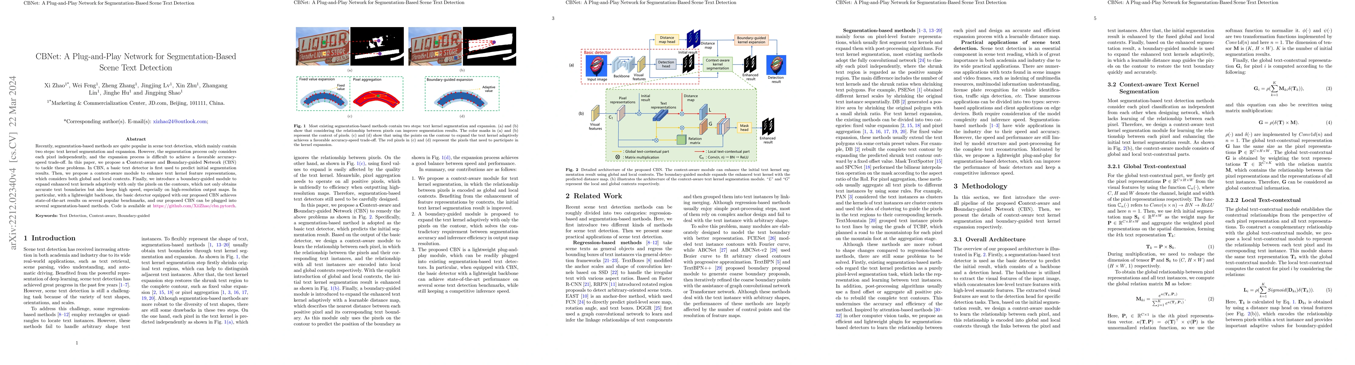 Thumbnail for CBNet: A Plug-and-Play Network for Segmentation-Based Scene Text
  Detection
