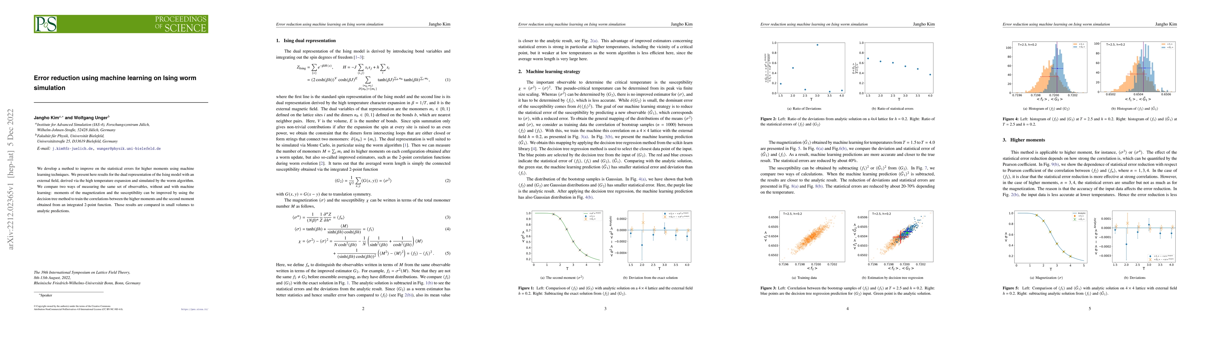 Thumbnail for Error reduction using machine learning on Ising worm simulation