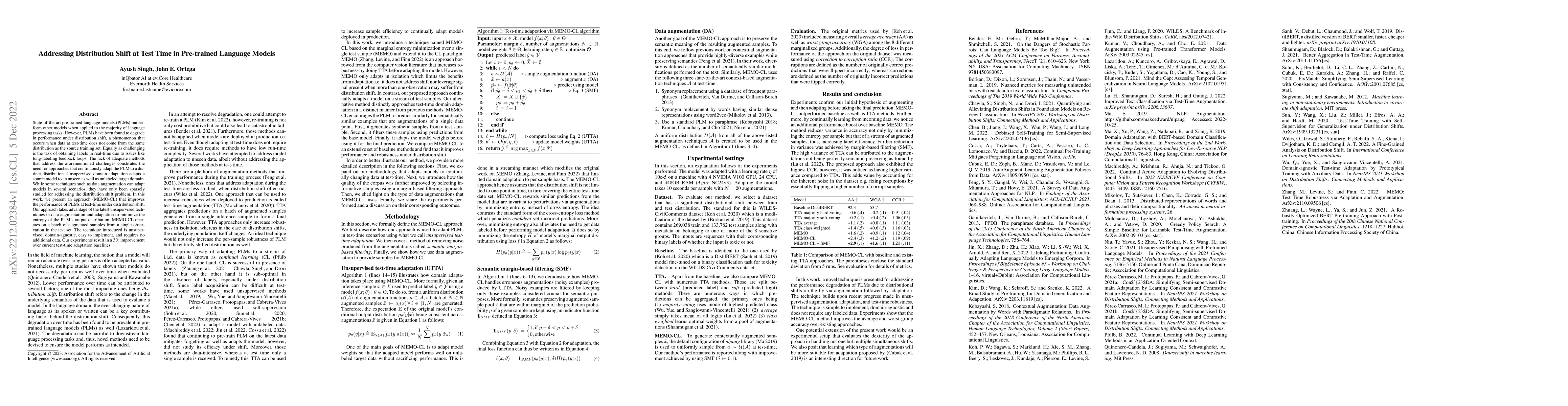 Thumbnail for Addressing Distribution Shift at Test Time in Pre-trained Language
  Models