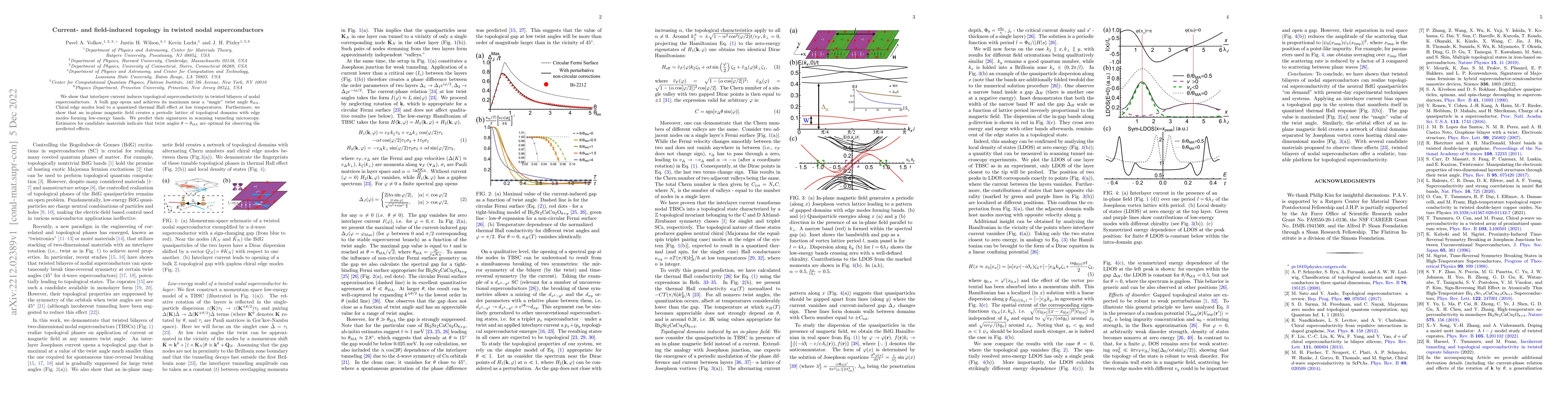 Thumbnail for Current- and field-induced topology in twisted nodal superconductors